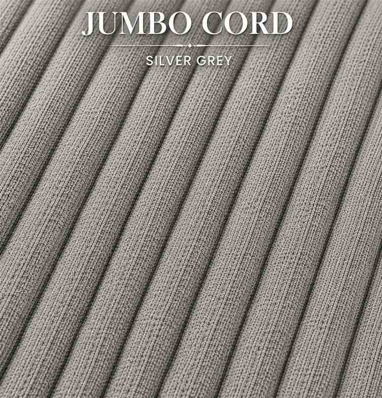 Jumbo Cord Silver Grey
