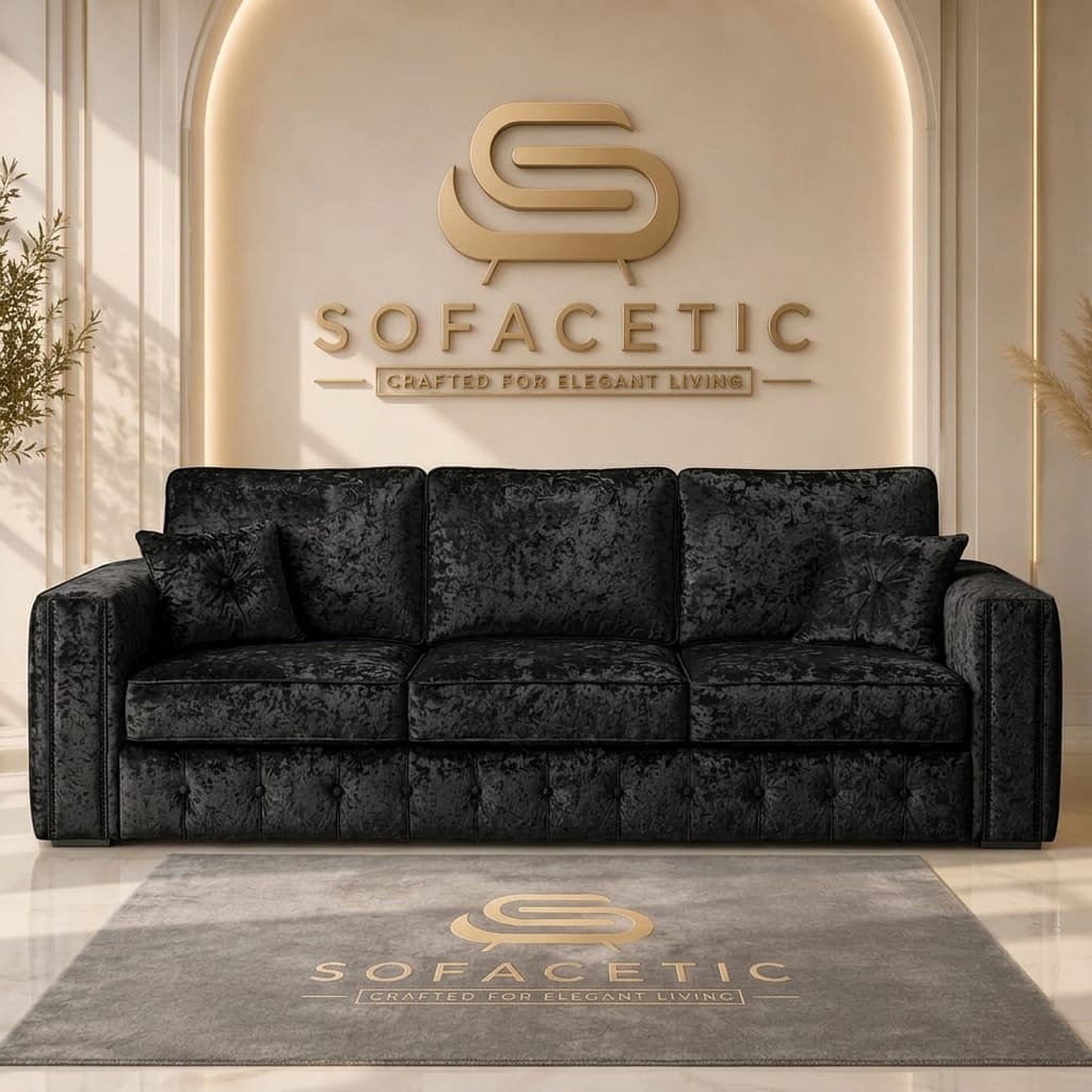 Ruby Alaska Crush Velvet Sofa Set