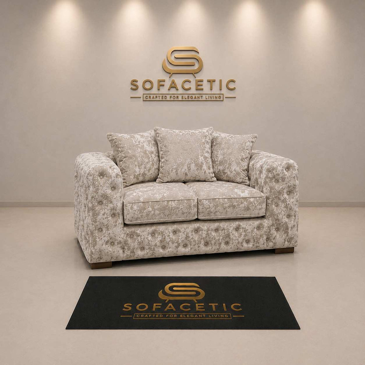 Ashton Crush velvet Fabric Luxury Sofa Set