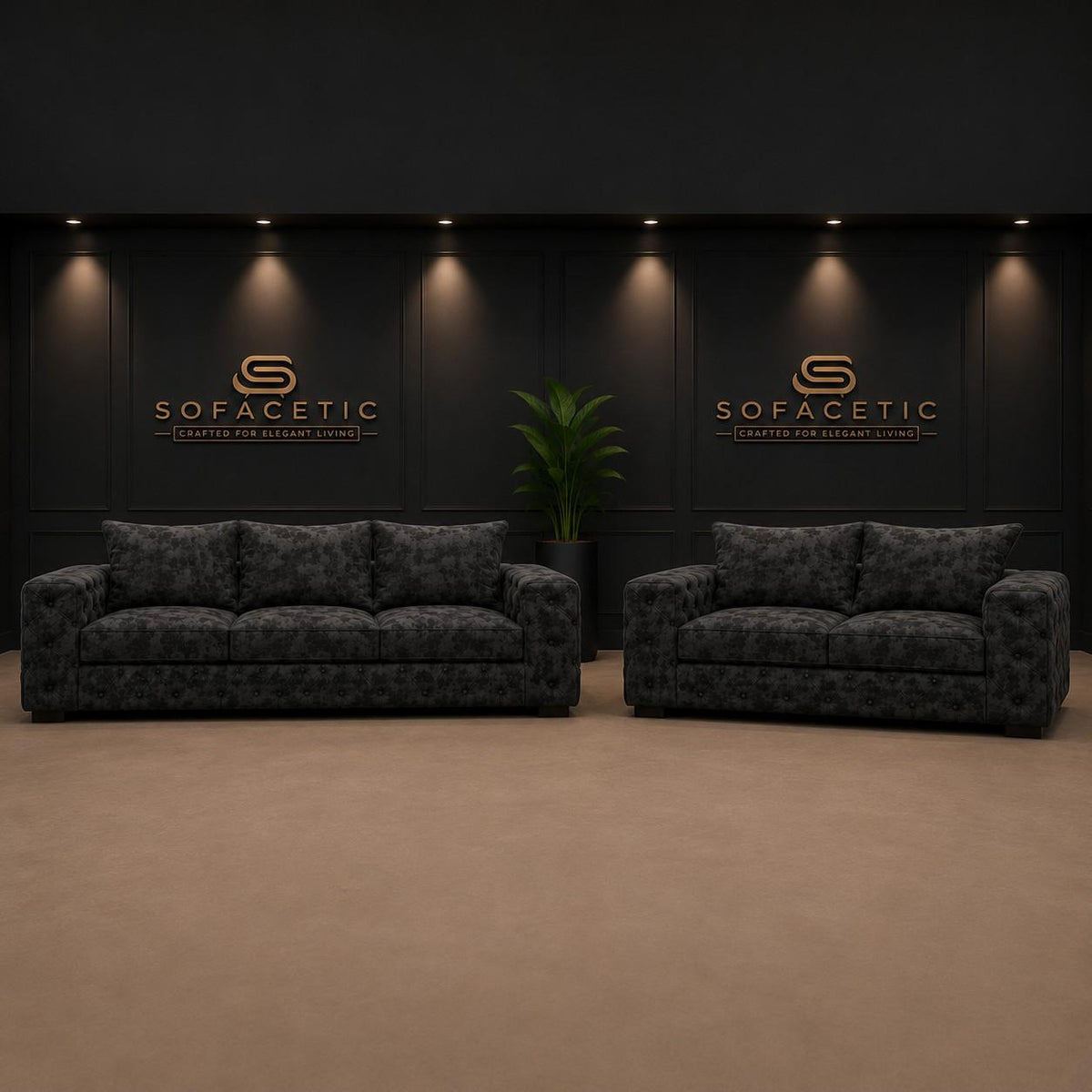 Ashton Naples Fabric Luxury Sofa Set