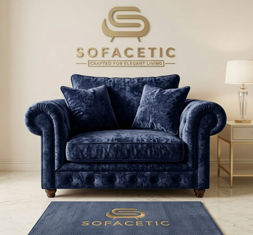 Monzi Crush velvet Contemporary Sofa Set