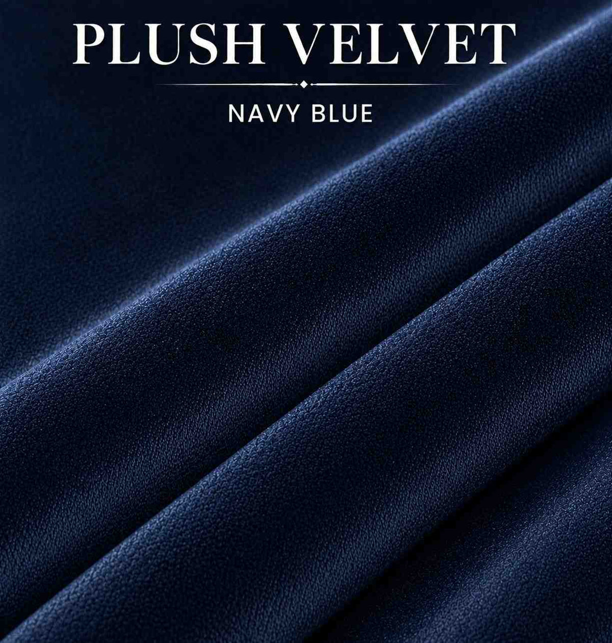 Plush Velvet Navy Blue Color Fabric