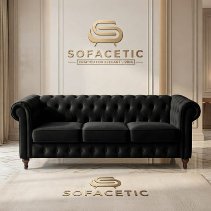 Olympia Chesterfield  Plush velvet Sofa Set
