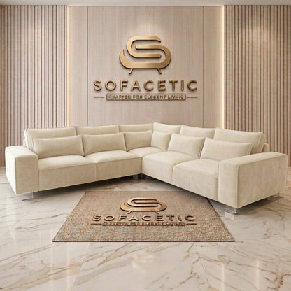 Salon Plush Velvet Sofa