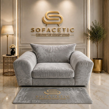 Rivo Plush  Velvet Fabric Sofa Set