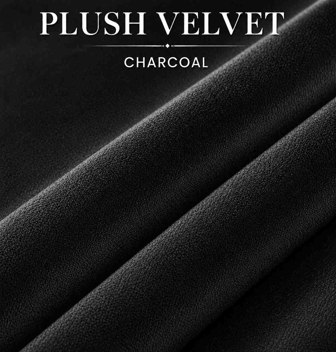 Plush Velvet Charcoal  Color Fabric