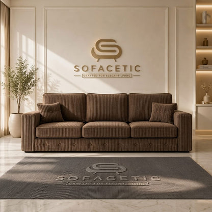 Ruby Alaska Jumbo cord Sofa Set