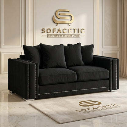 Ruby Alaska Chenile Sofa Set