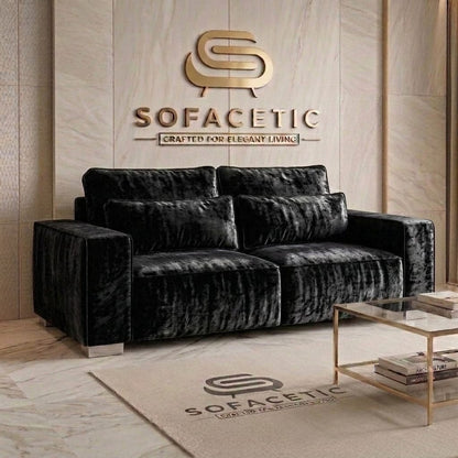 Salon Crush velvet Fabric Sofa