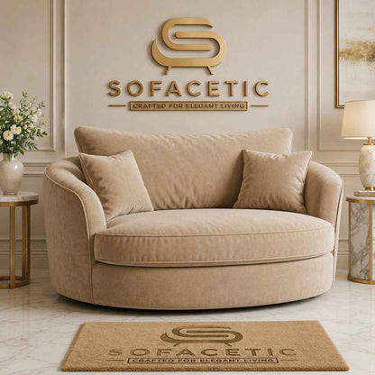 Juxen Plush Velvet Designer Sofa Set
