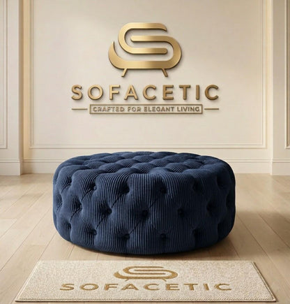 Premium Footstool in Jumbo Cord Fabric