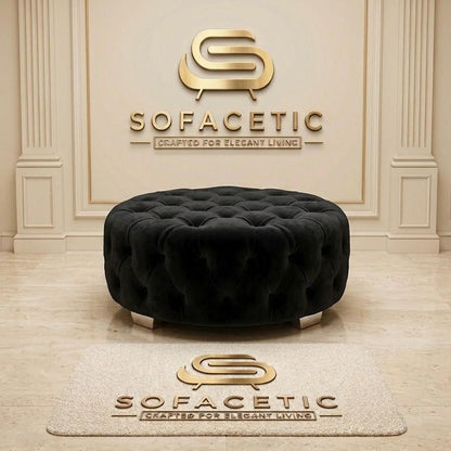 Premium Footstool in Naples Fabric