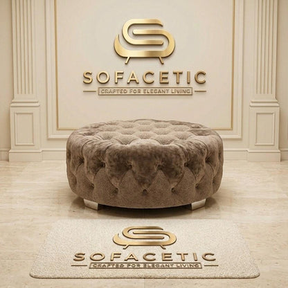 Premium Footstool in Naples Fabric