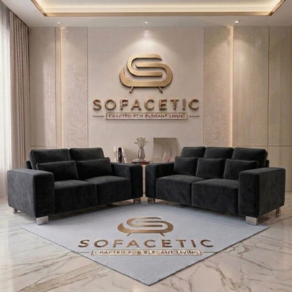 Salon Plush Velvet Sofa