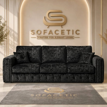 Ruby Alaska Crush Velvet  Sofa Set