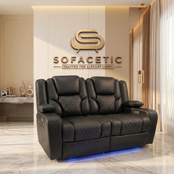 Orlando Recliner Sofa Black Set
