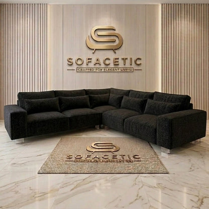 Salon Chenille Fabric  Sofa