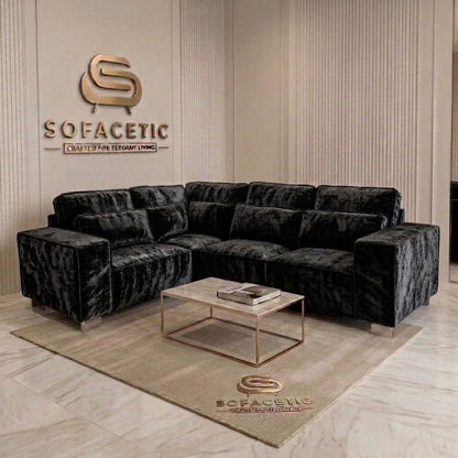 Salon Crush velvet Fabric Sofa