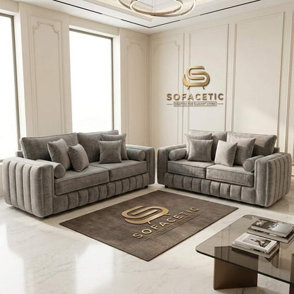 Lilly Chenille Fabric Luxury Sofa Set