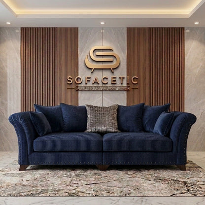 Juxen Jumbo Cord Designer Sofa Set