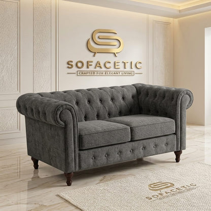 Olympia Chesterfield  Chenile  Sofa Set