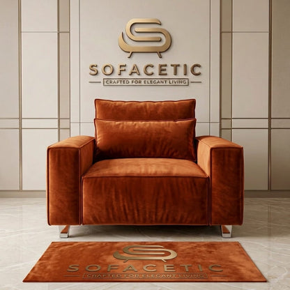 Salon Plush Velvet Sofa