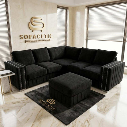 Lilly Chenille Fabric Luxury Sofa Set
