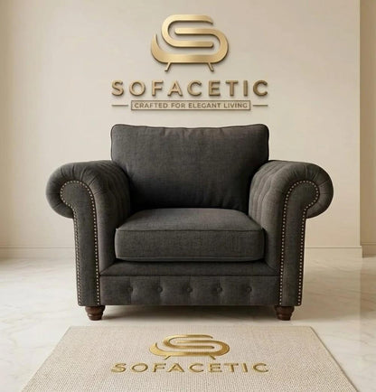 Monzi Chenille Contemporary Sofa Set