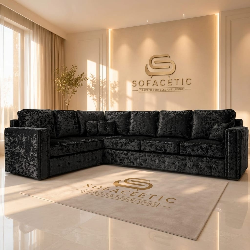 Ruby Alaska Crush Velvet  Sofa Set