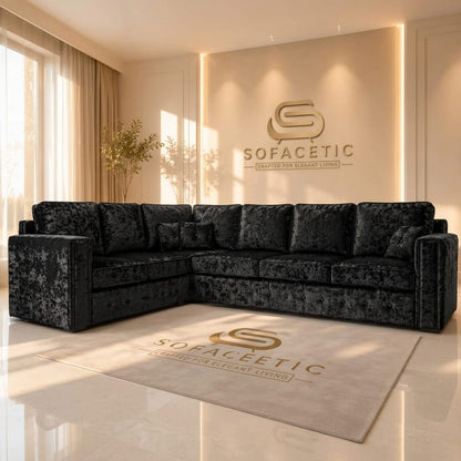 Ruby Alaska Crush Velvet  Sofa Set