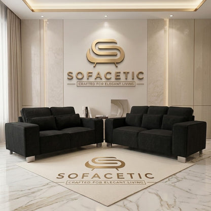 Salon Chenille Fabric  Sofa