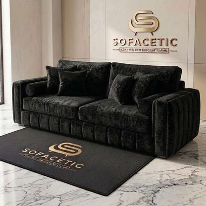 Lilly Crush Velvet Fabric Luxury Sofa Set