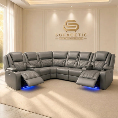 Orlando Recliner Sofa Grey Set