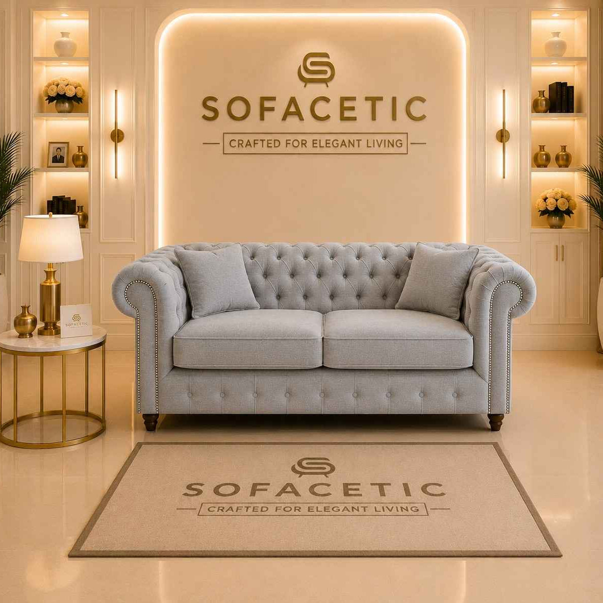 Olympia Chesterfield Naples Sofa Set