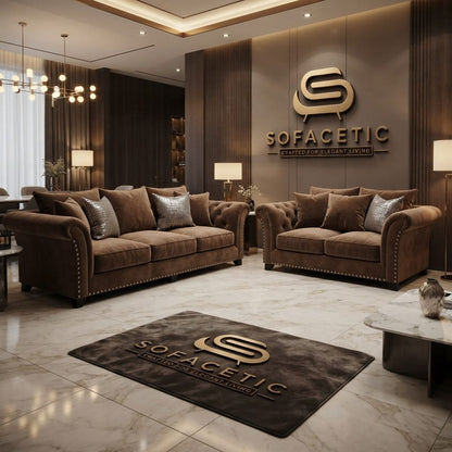 Harrison Juxon Plush velvet Sofa Set