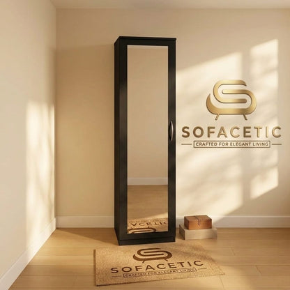 Single Door Black Color Wardrobe