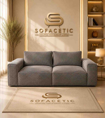 Salon Jumbo Cord Fabric Sofa