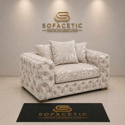 Ashton Crush velvet  Fabric Luxury Sofa Set