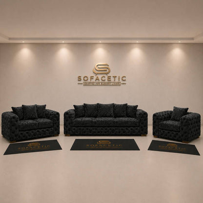 Ashton Crush velvet  Fabric Luxury Sofa Set