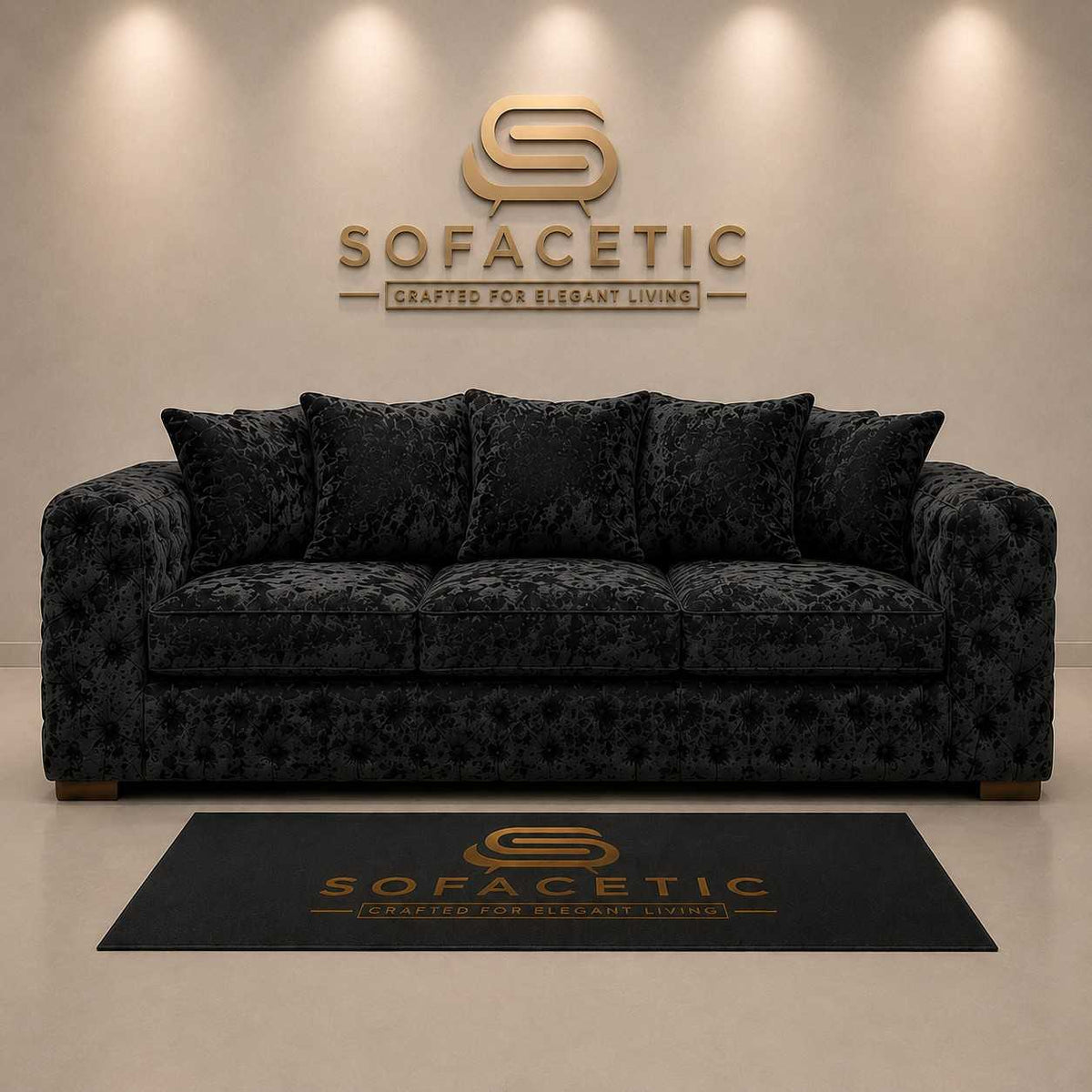 Ashton Crush velvet  Fabric Luxury Sofa Set