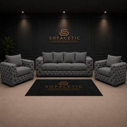 Ashton Jumbo Cord Fabric Luxury Sofa Set