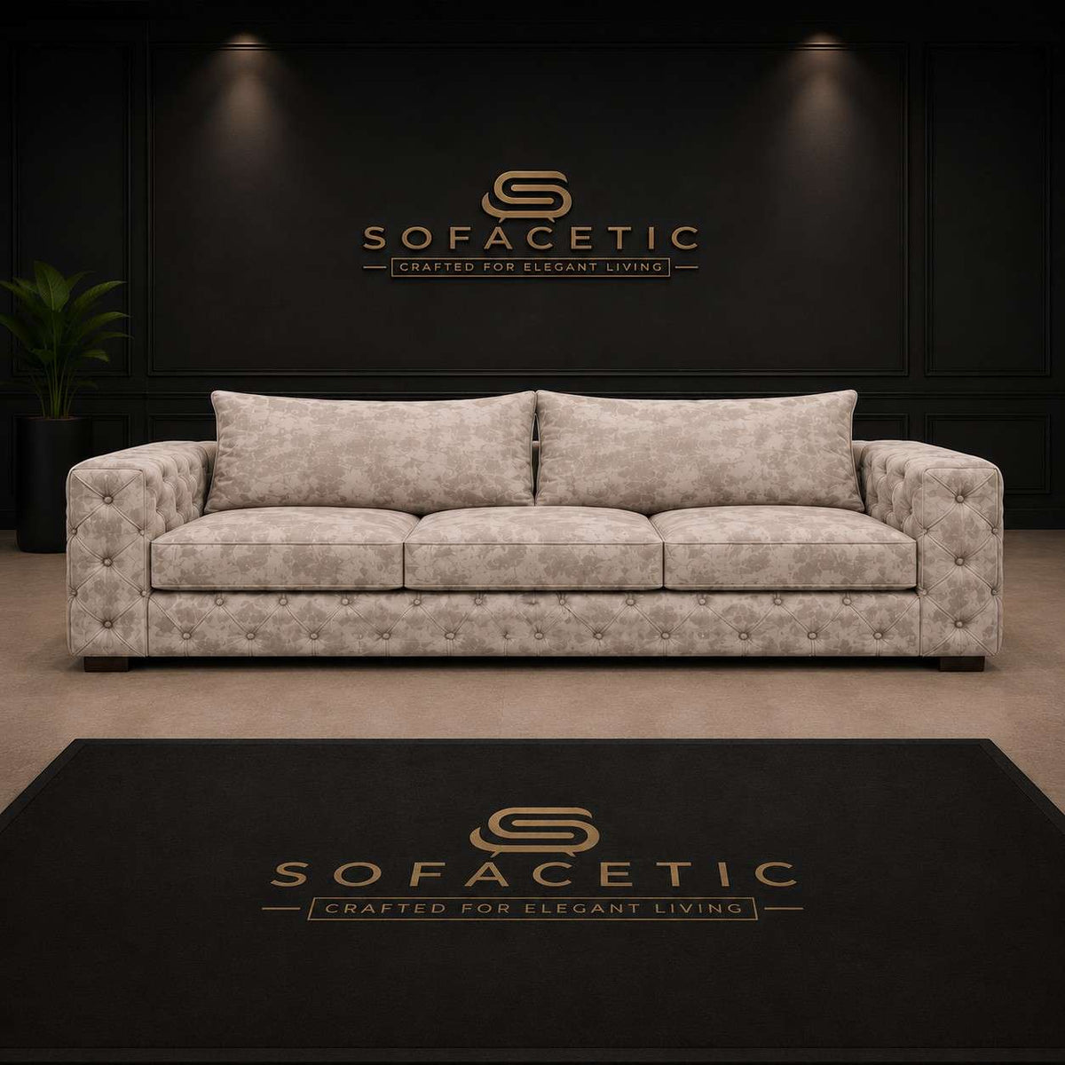 Ashton Naples Fabric Luxury Sofa Set