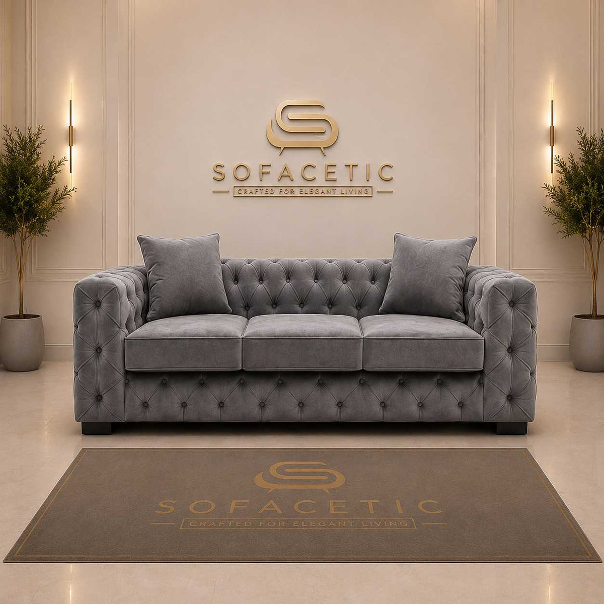 Ashton Plush velvet Luxury Sofa Set