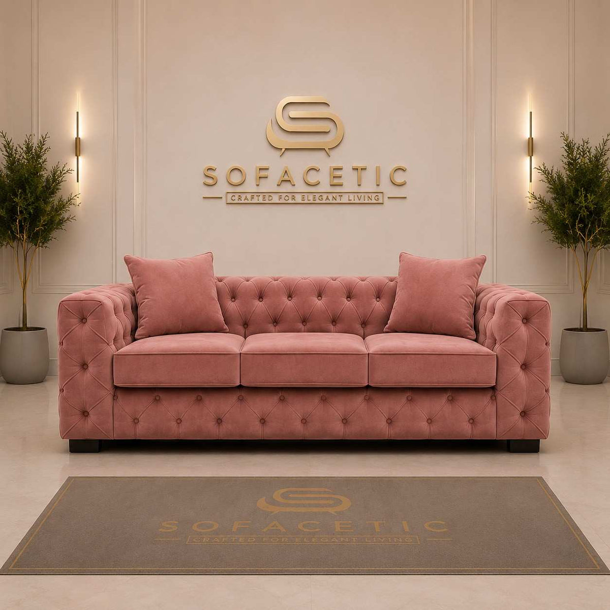 Ashton Plush velvet Luxury Sofa Set