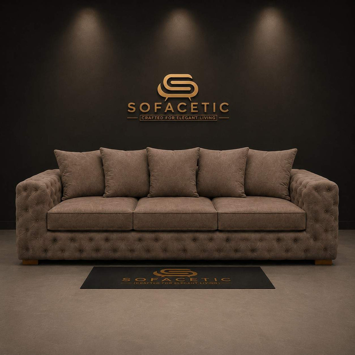 Ashton Chenille Luxury Sofa Set