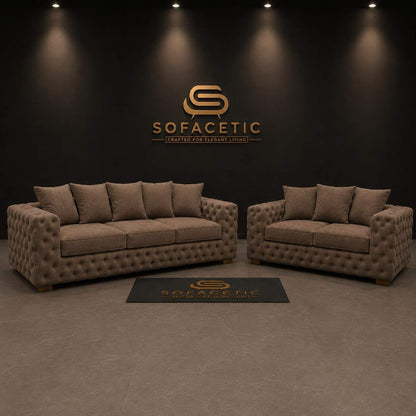 Ashton Chenille Luxury Sofa Set