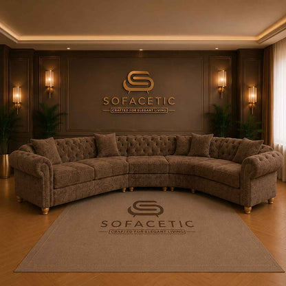 Olympia Ashwin Chenile Sofa Set