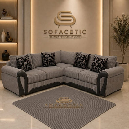 Shanon Jumbo Cord Fabric Stylish Sofa Set