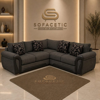 Shanon Jumbo Cord Fabric Stylish Sofa Set