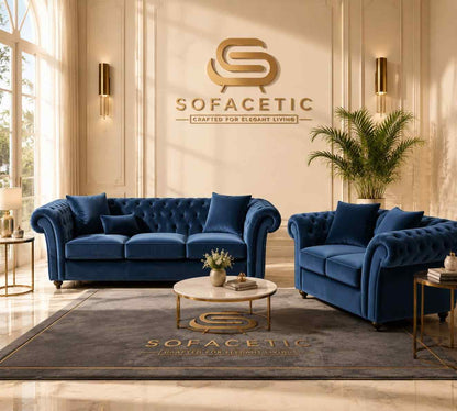 Nicole Plush velvet  Luxury Sofa Set